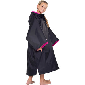 2024 Dryrobe Junior Advance Langarmshirt Change Robe V3 V3KSLSDA - Black / Pink